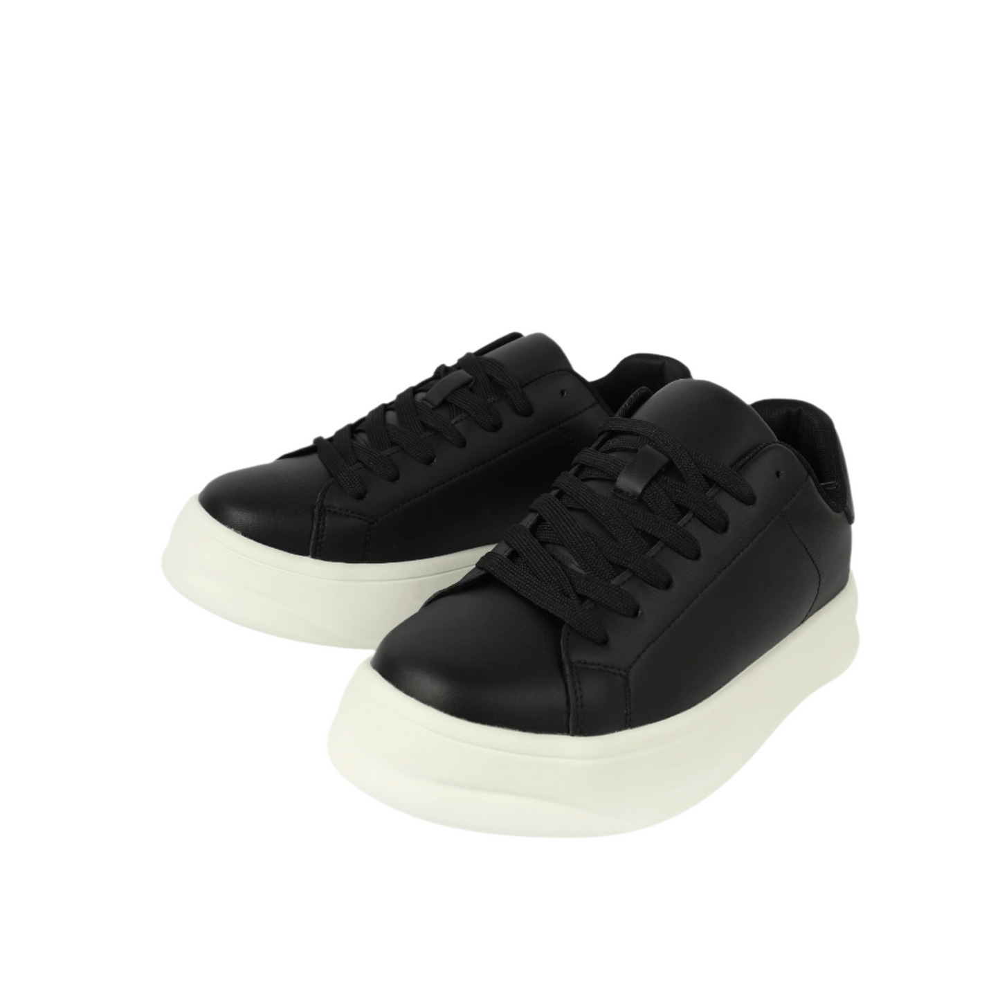 ZARA MONOCHROME CHUNKY SOLE SNEAKERS BLKWHT