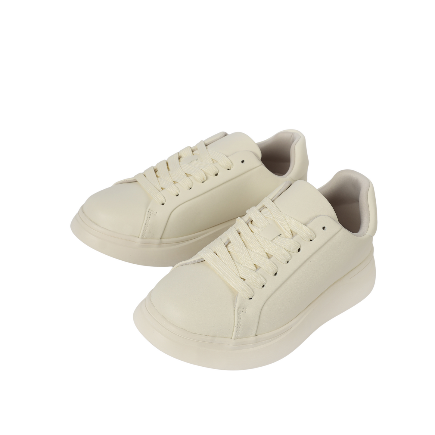 ZARA MONOCHROME CHUNKY SOLE SNEAKERS - BEIGE