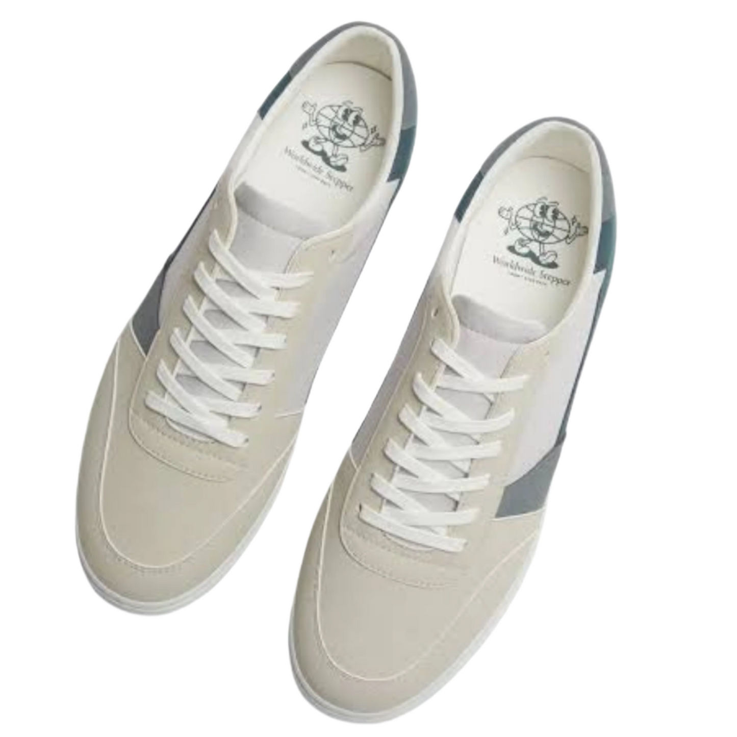 Casual sneakers - lefties beige&green