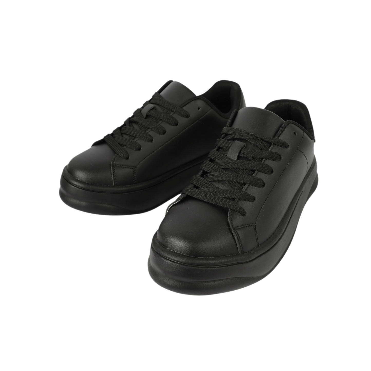 ZARA MONOCHROME CHUNKY SOLE SNEAKERS -BLACK