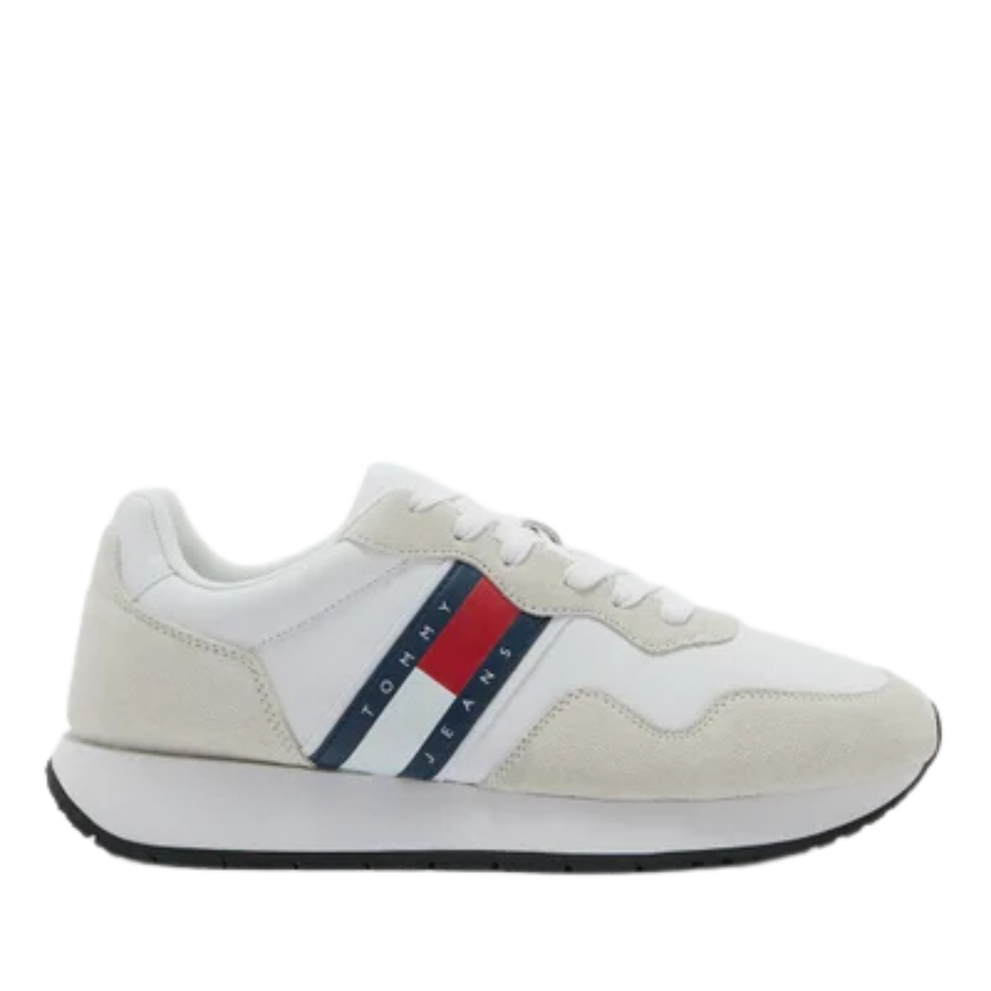 tommy Mixed Texture Contrast Midsole Trainers
