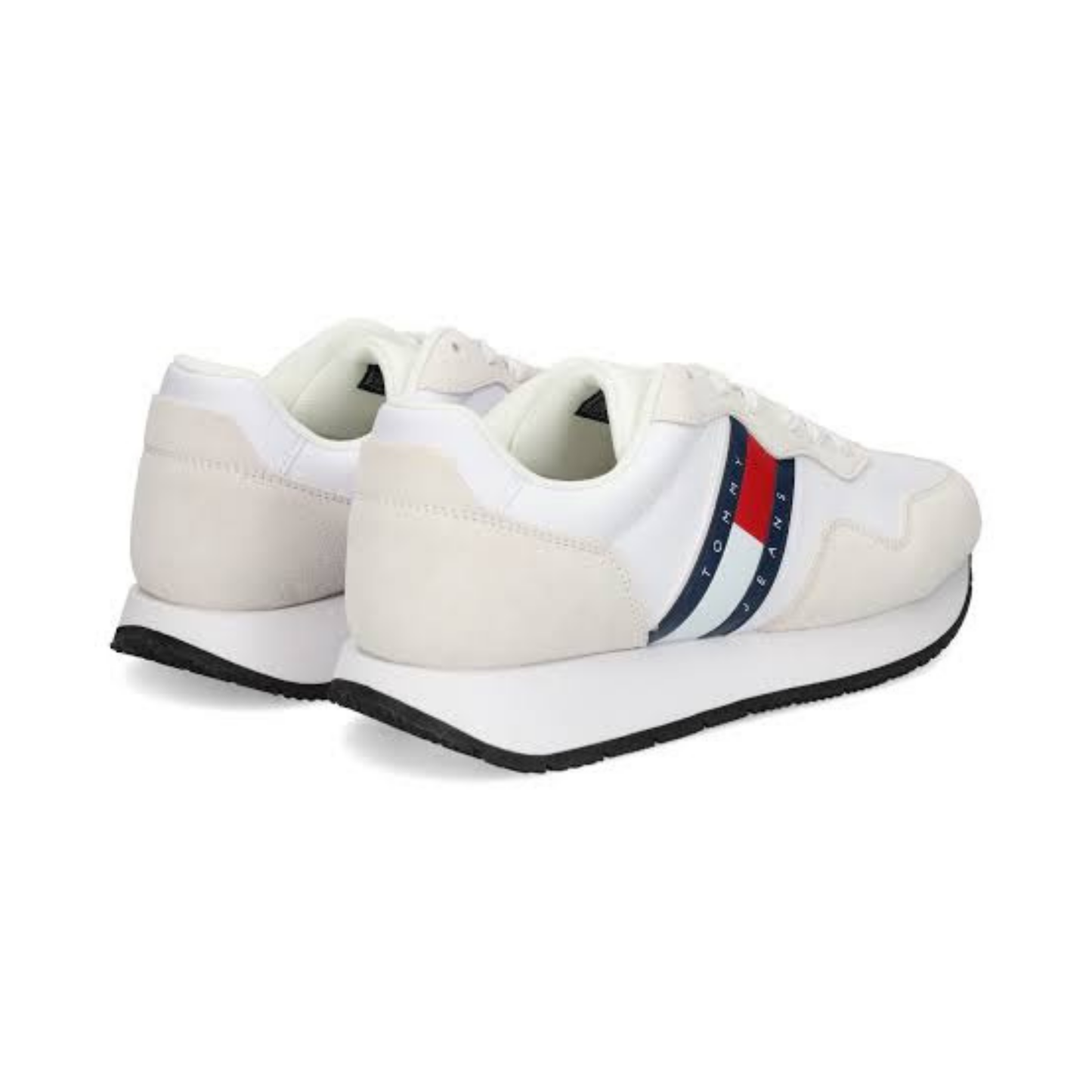 tommy Mixed Texture Contrast Midsole Trainers