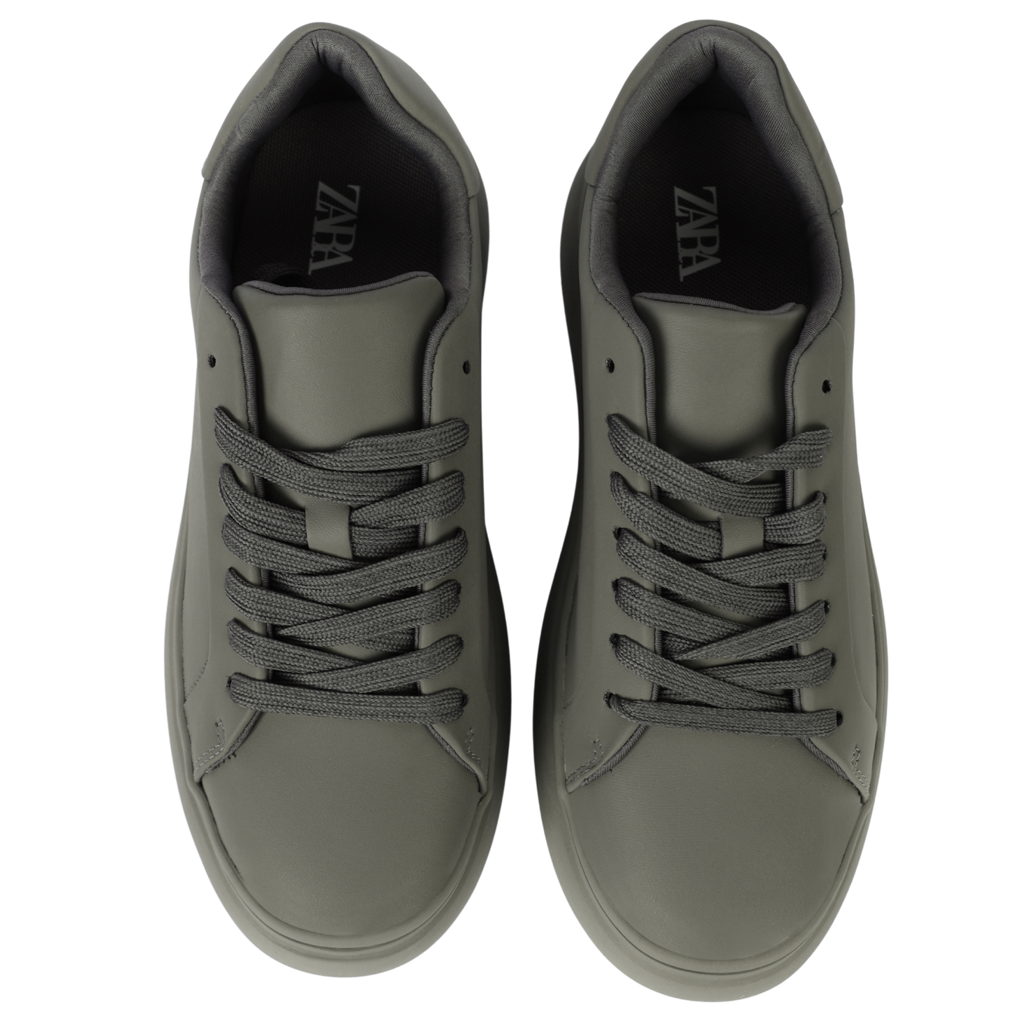ZARA MONOCHROME CHUNKY SOLE SNEAKERS - GRAY