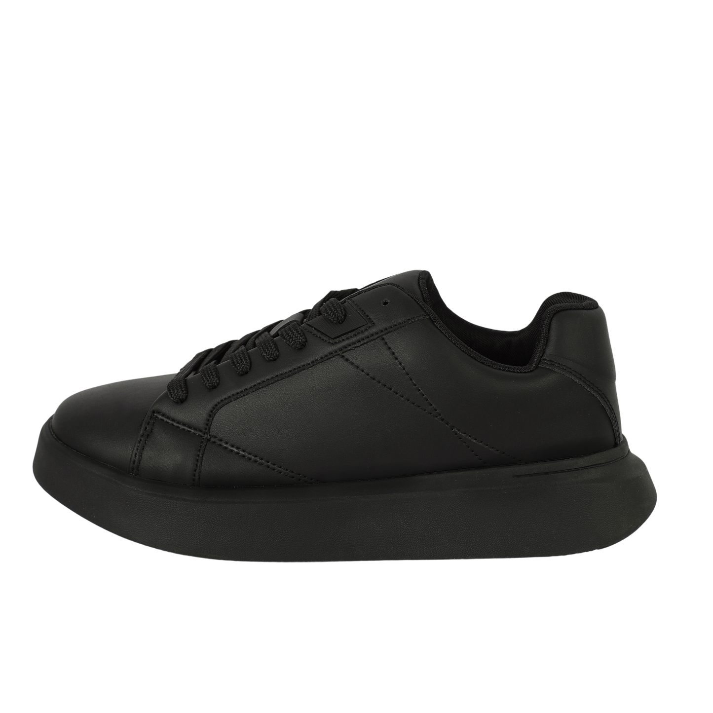 ZARA MONOCHROME CHUNKY SOLE SNEAKERS - BLKBLK