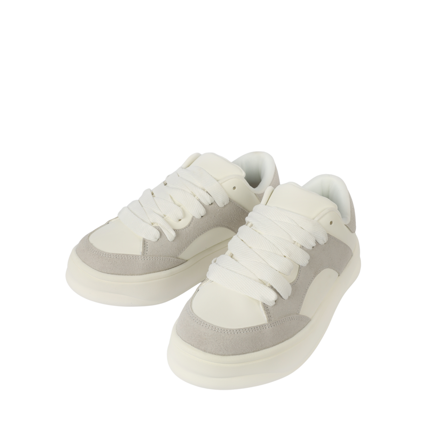 ZARA MONOCHROME CHUNKY SOLE SNEAKERS WHITE & GRAY