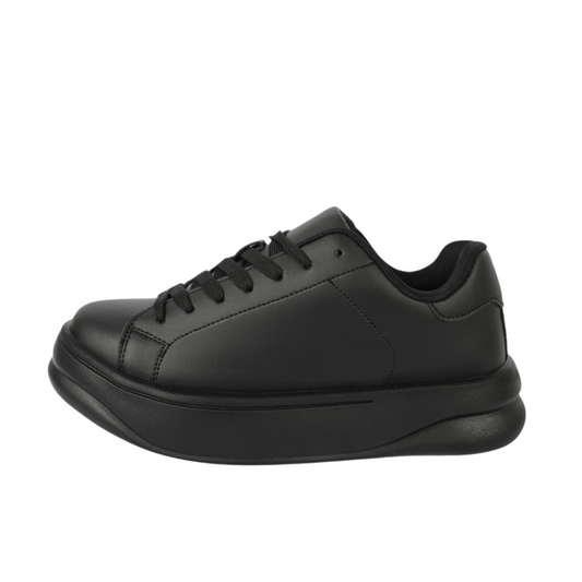 ZARA MONOCHROME CHUNKY SOLE SNEAKERS -BLACK