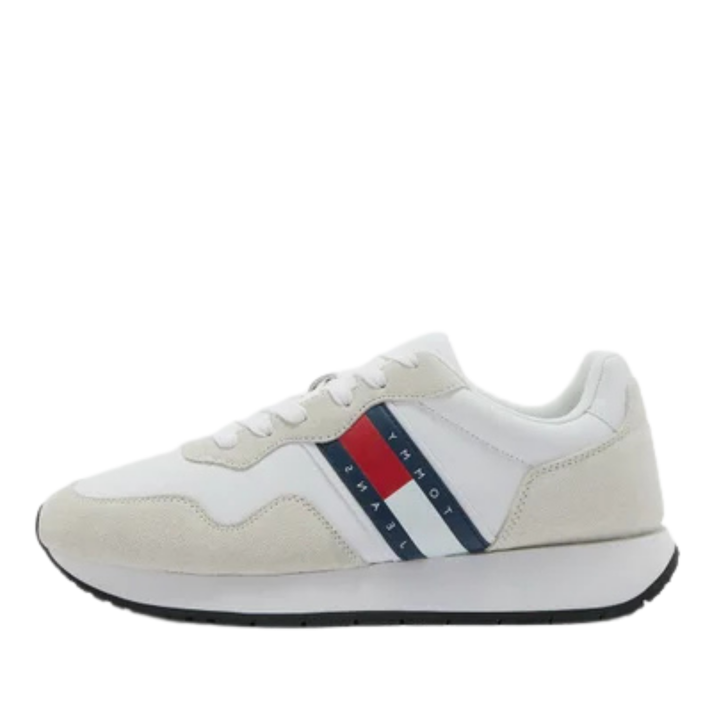 tommy Mixed Texture Contrast Midsole Trainers