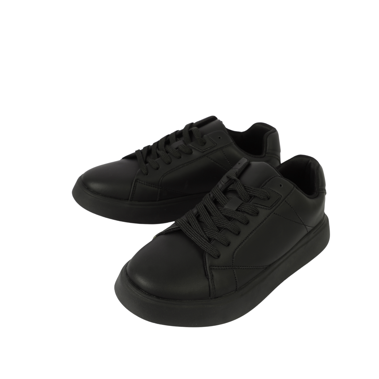 ZARA MONOCHROME CHUNKY SOLE SNEAKERS - BLKBLK