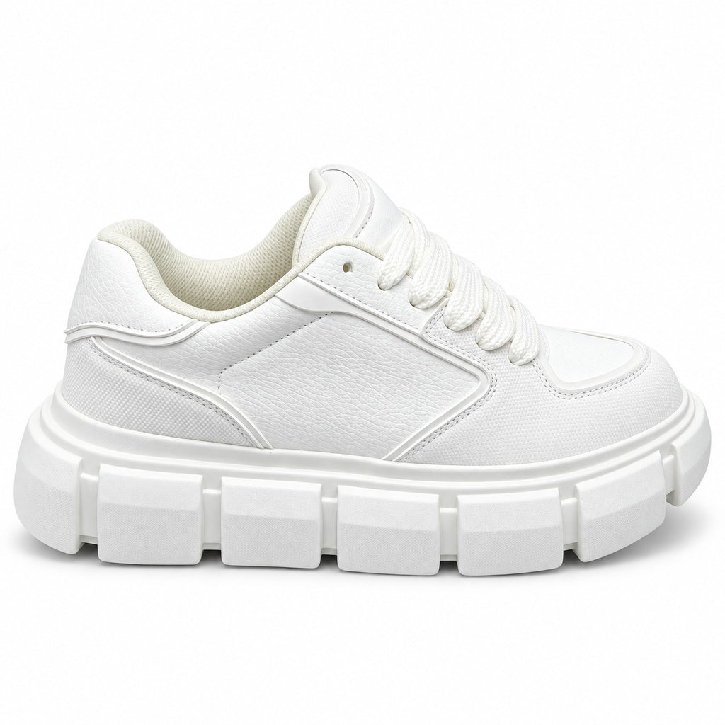Zara Chunky Sole Trainers - Cream - Beige