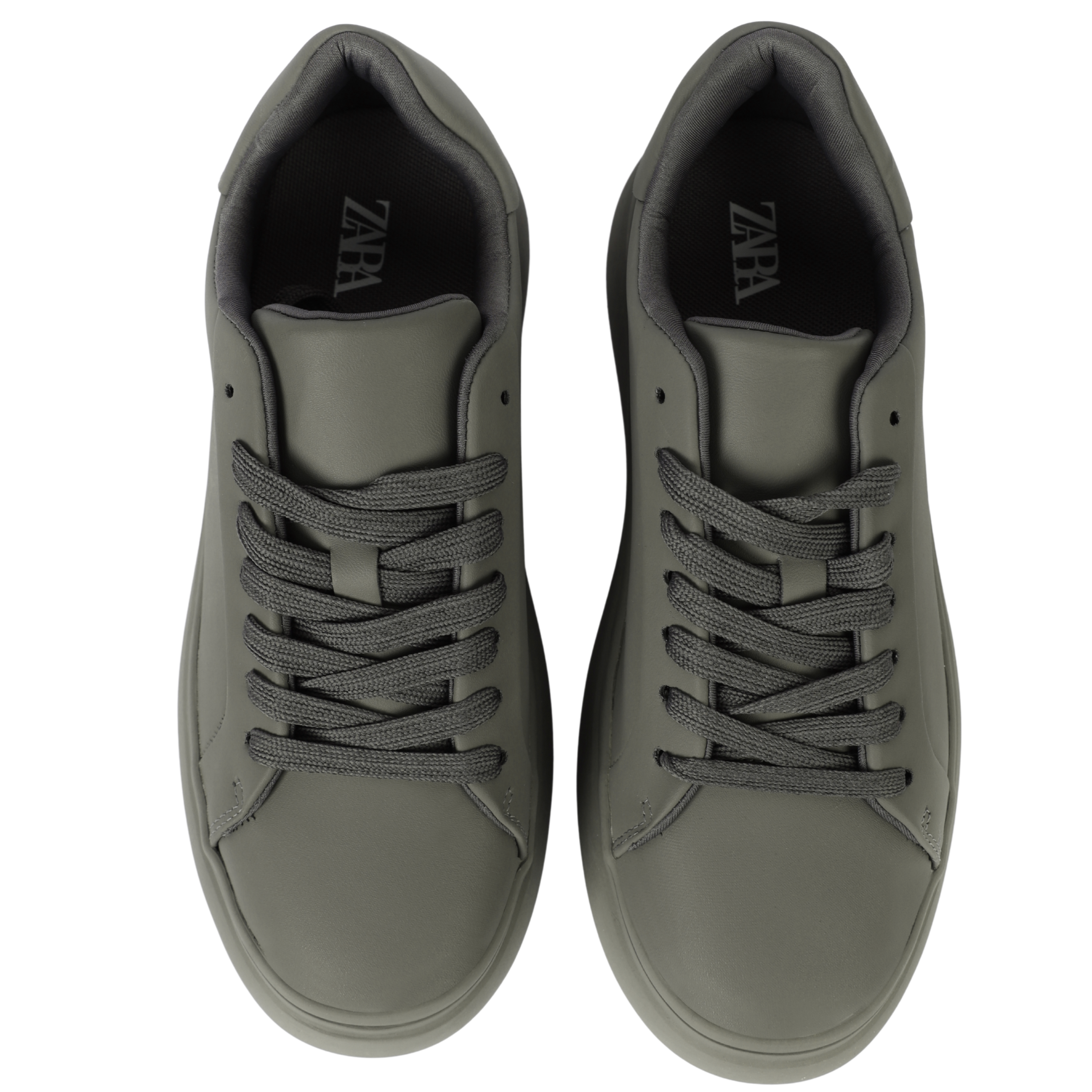 ZARA MONOCHROME CHUNKY SOLE SNEAKERS - GRAY