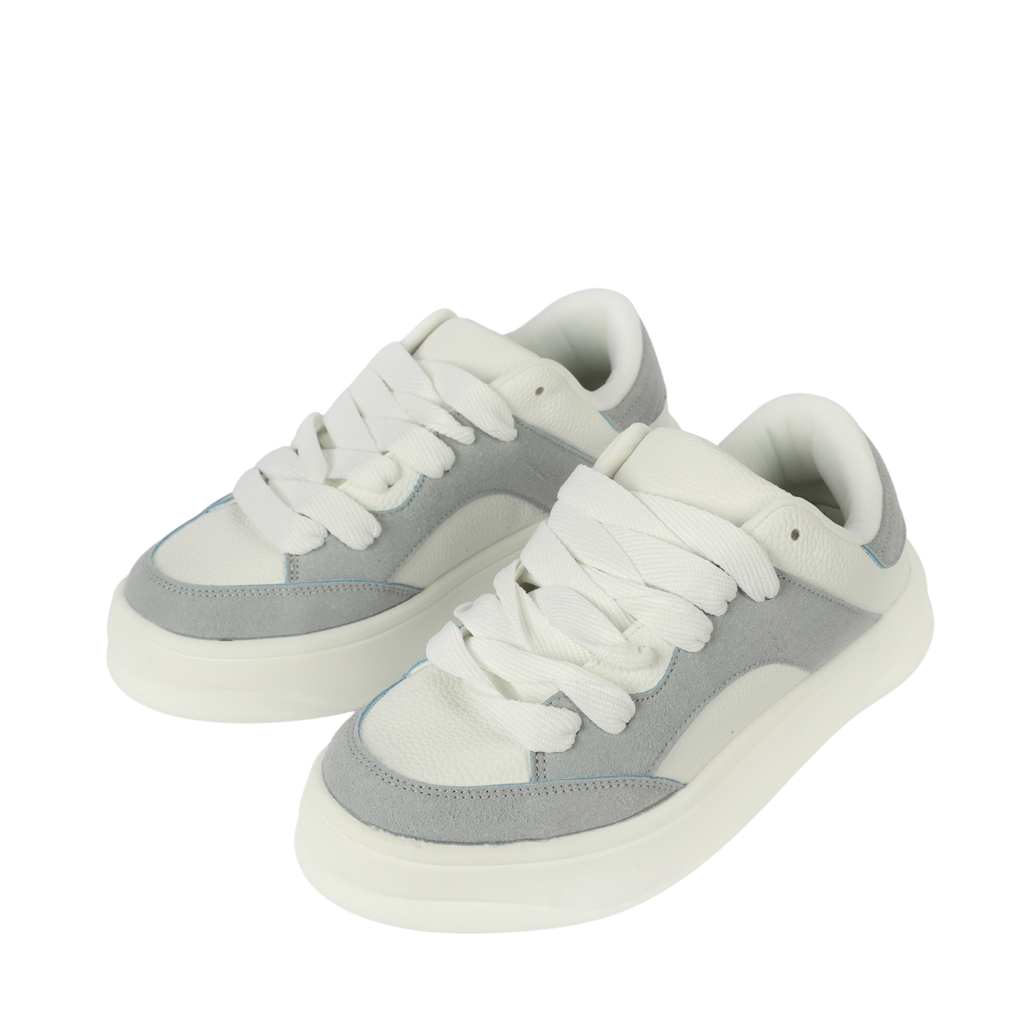 ZARA MONOCHROME CHUNKY SOLE SNEAKERS WHITE&BLUE