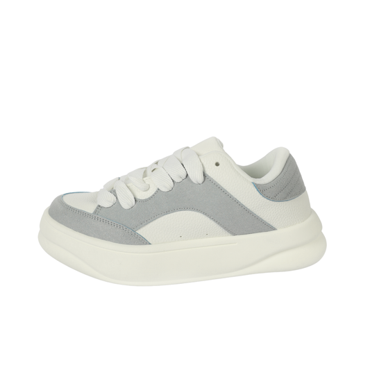 ZARA MONOCHROME CHUNKY SOLE SNEAKERS WHITE&BLUE