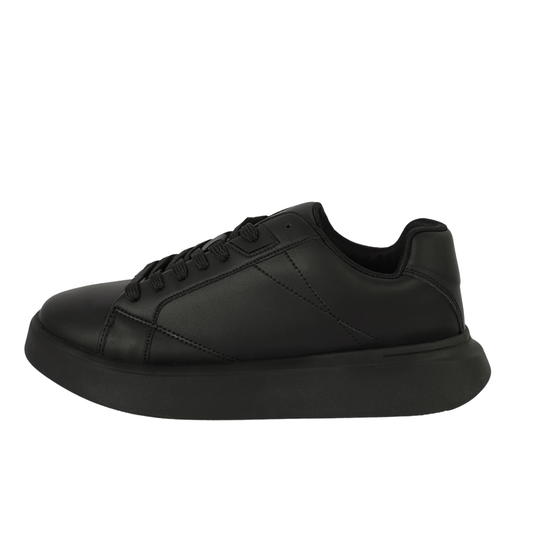 ZARA MONOCHROME CHUNKY SOLE SNEAKERS - BLKBLK