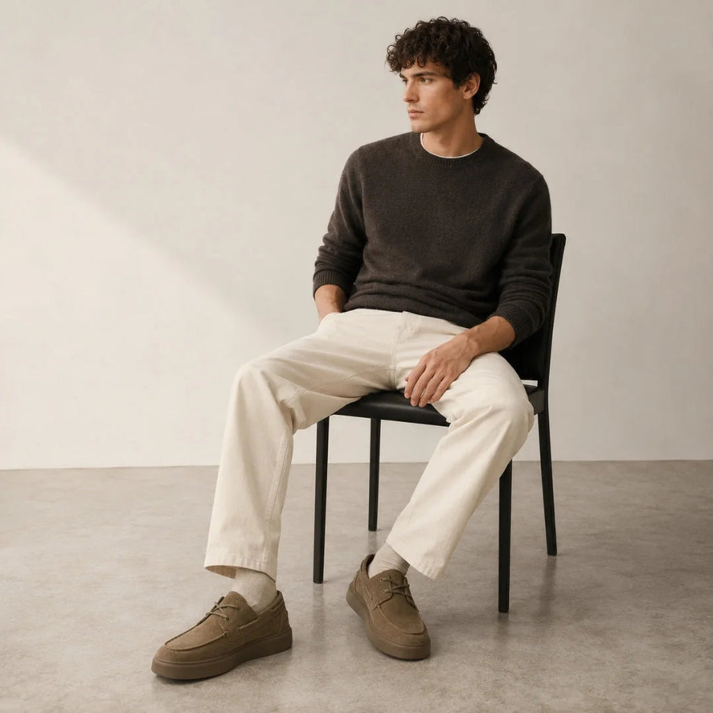 Zara Leather Boat Shoes