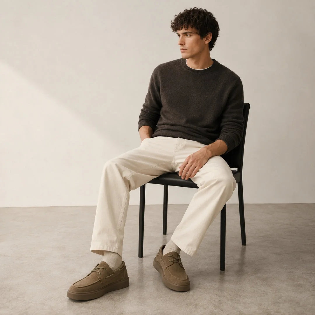 Zara Leather Boat Shoes