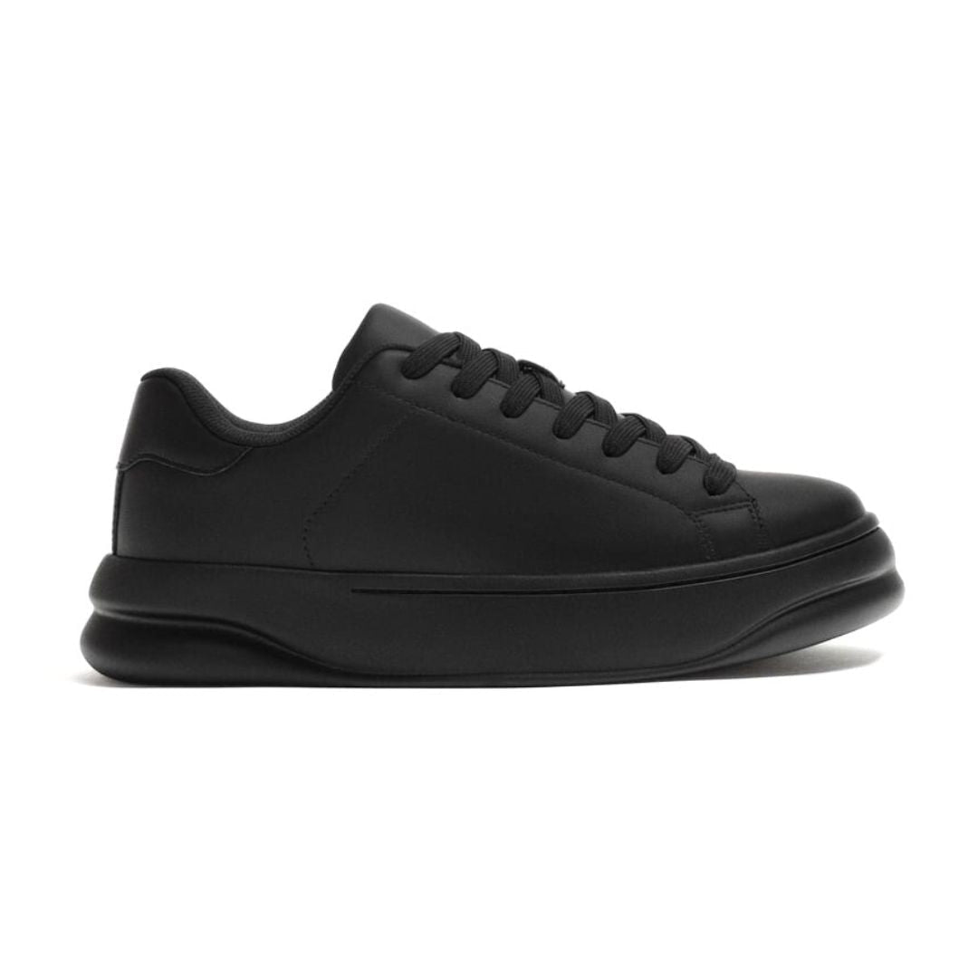ZARA MONOCHROME CHUNKY SOLE SNEAKERS -BLACK