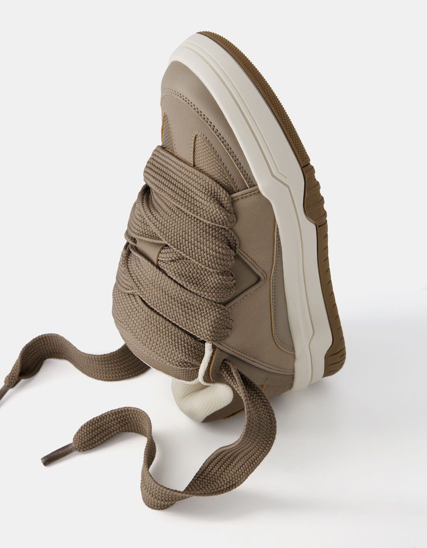Bershka Chunky Low Top Trainers
