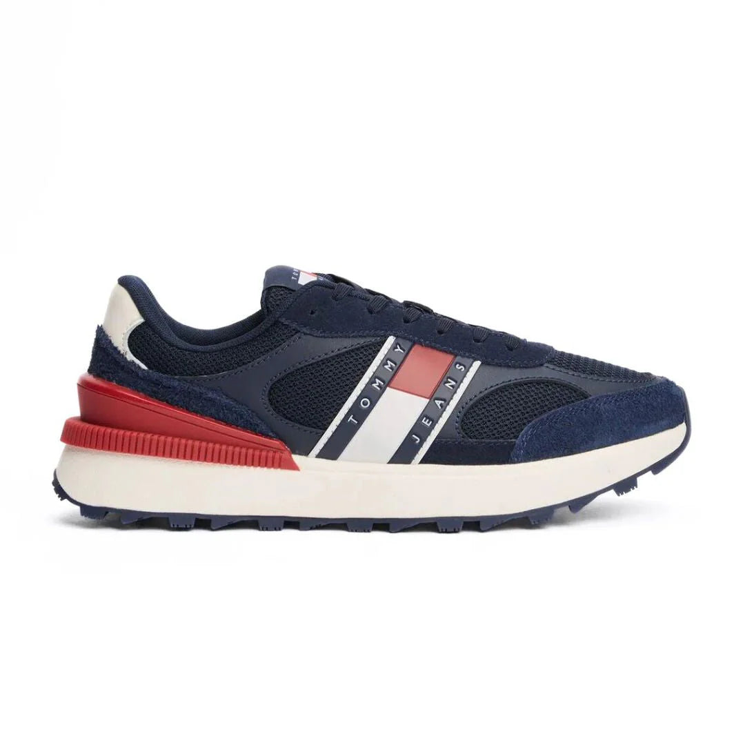 Tommy Suede Cleat Mixed Texture Trainers