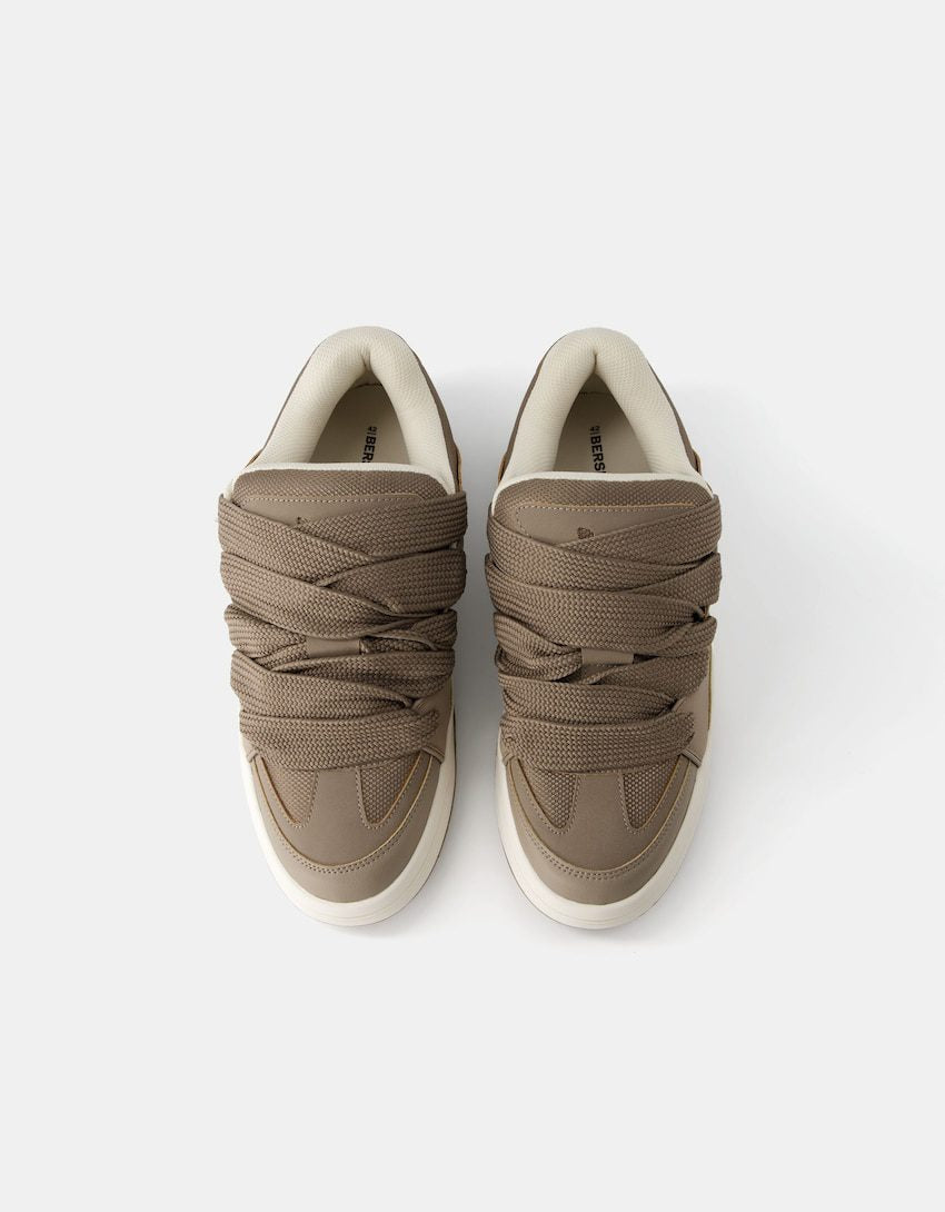 Bershka Chunky Low Top Trainers