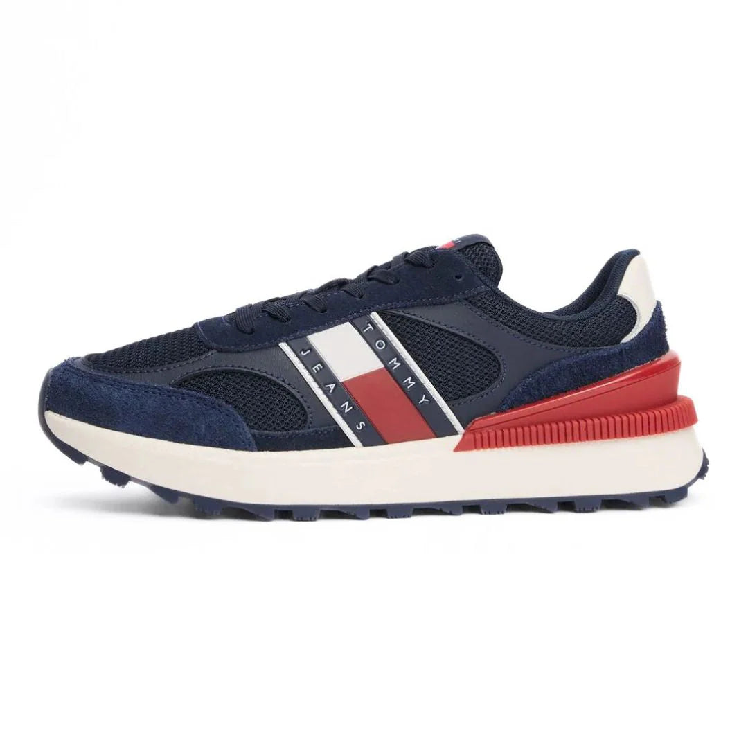 Tommy Suede Cleat Mixed Texture Trainers