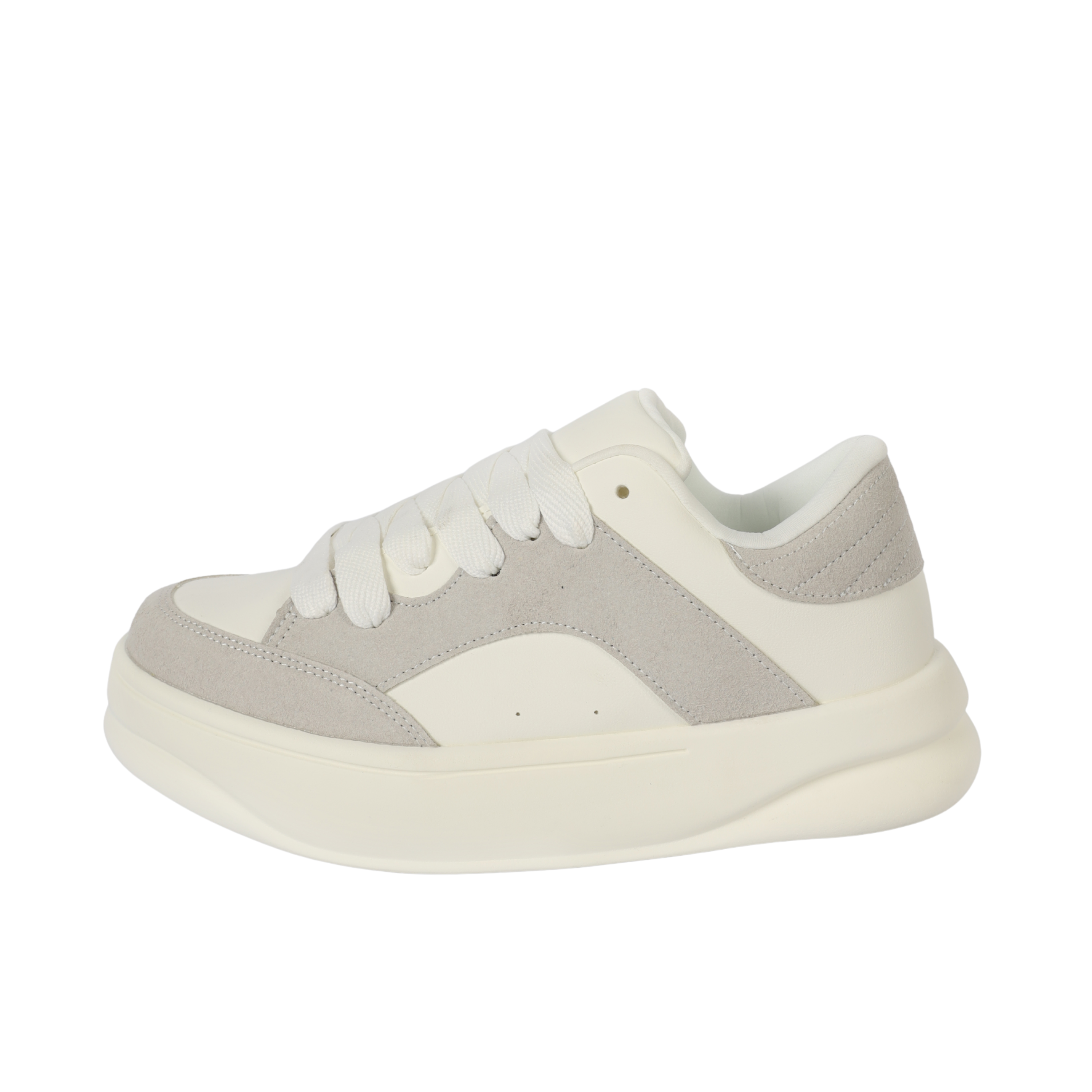 ZARA MONOCHROME CHUNKY SOLE SNEAKERS WHITE & GRAY