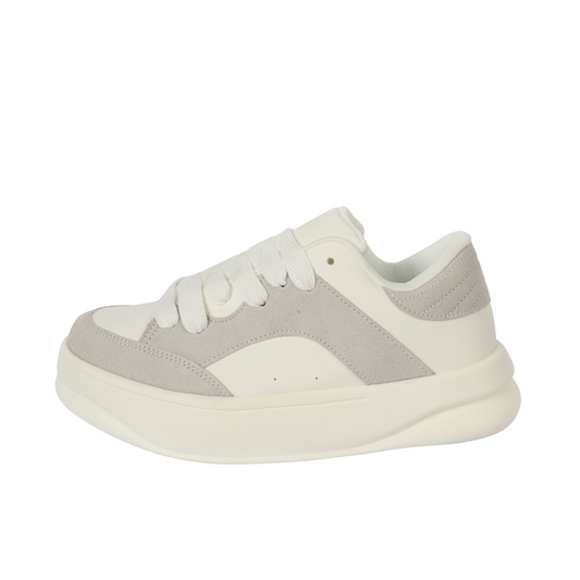 ZARA MONOCHROME CHUNKY SOLE SNEAKERS WHITE & GRAY