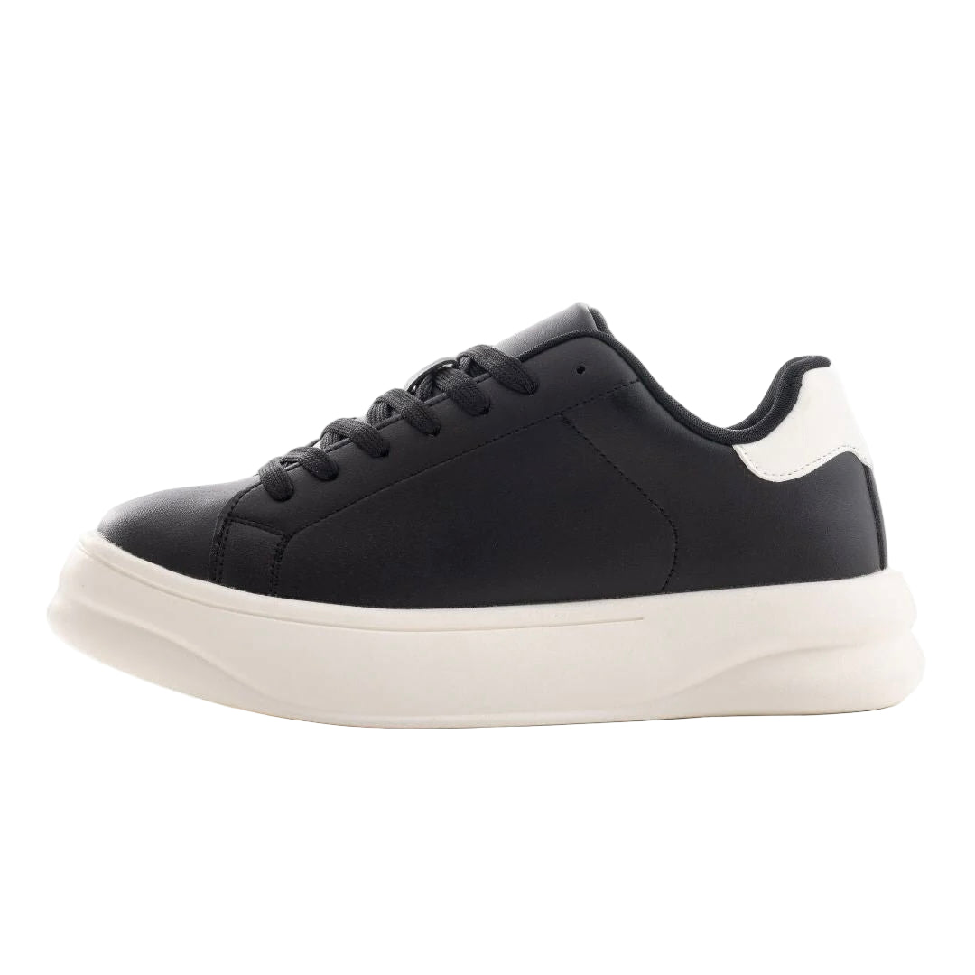 Zara monochrome chunky sole sneakers BLACK-WHITE