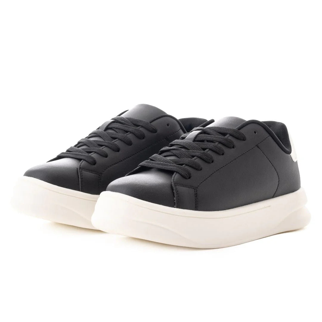 Zara monochrome chunky sole sneakers BLACK-WHITE