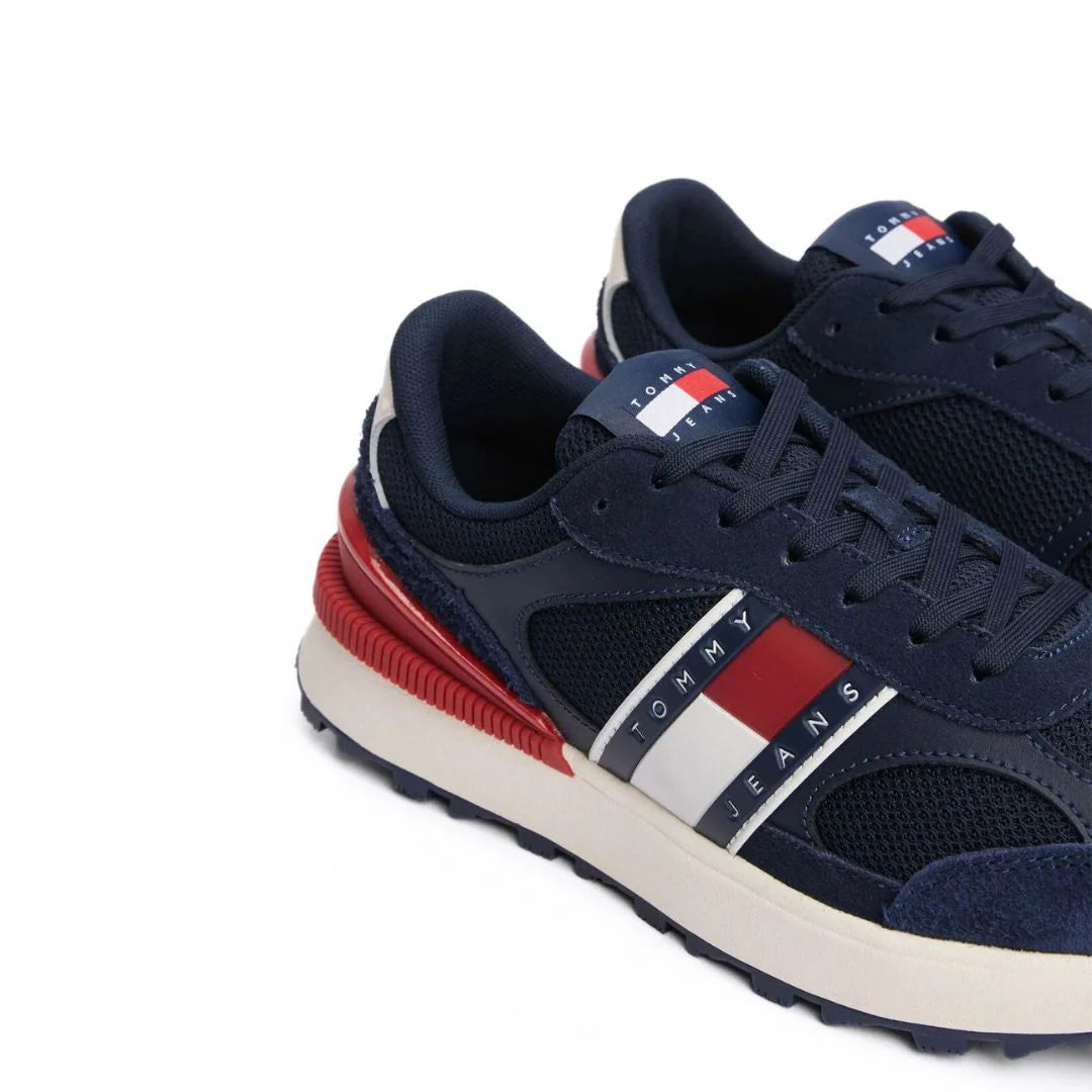 Tommy Suede Cleat Mixed Texture Trainers