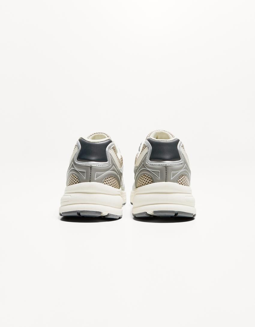 Bershka Contrast Studded Sole Sneakers