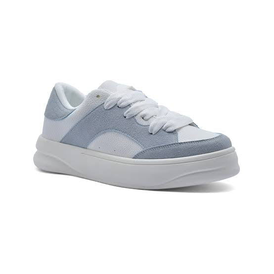 ZARA MONOCHROME CHUNKY SOLE SNEAKERS WHITE&BLUE