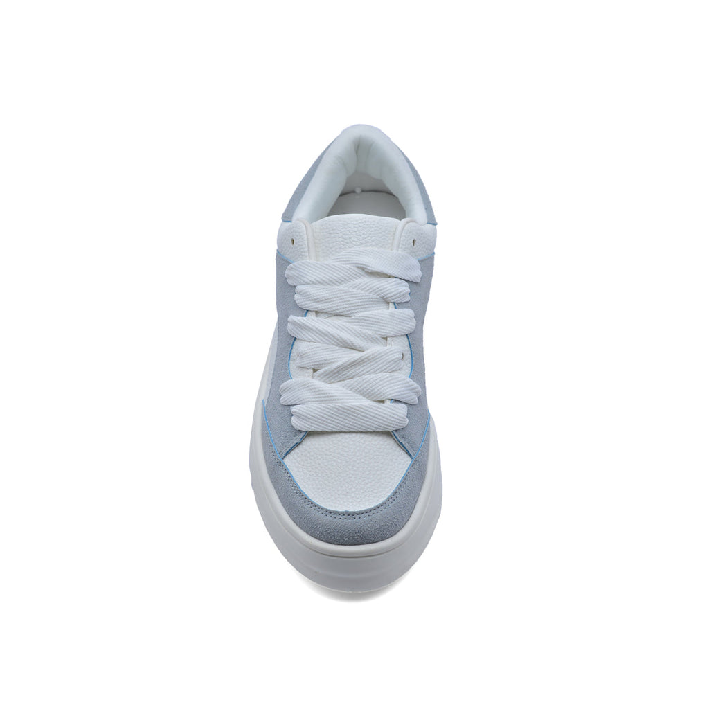 ZARA MONOCHROME CHUNKY SOLE SNEAKERS WHITE&BLUE