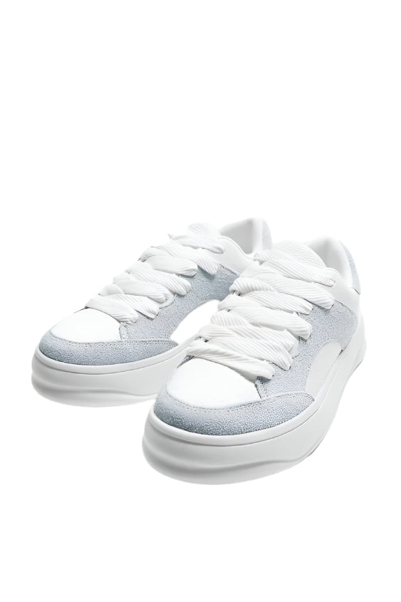 ZARA MONOCHROME CHUNKY SOLE SNEAKERS WHITE&BLUE