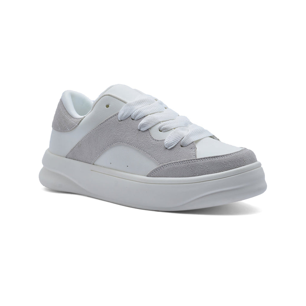ZARA MONOCHROME CHUNKY SOLE SNEAKERS WHITE & GRAY