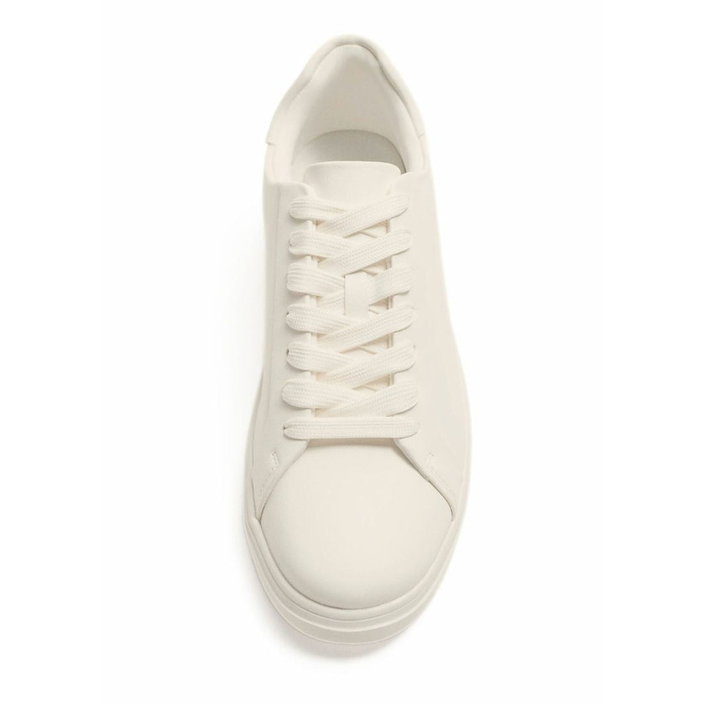 ZARA MONOCHROME CHUNKY SOLE SNEAKERS - BEIGE