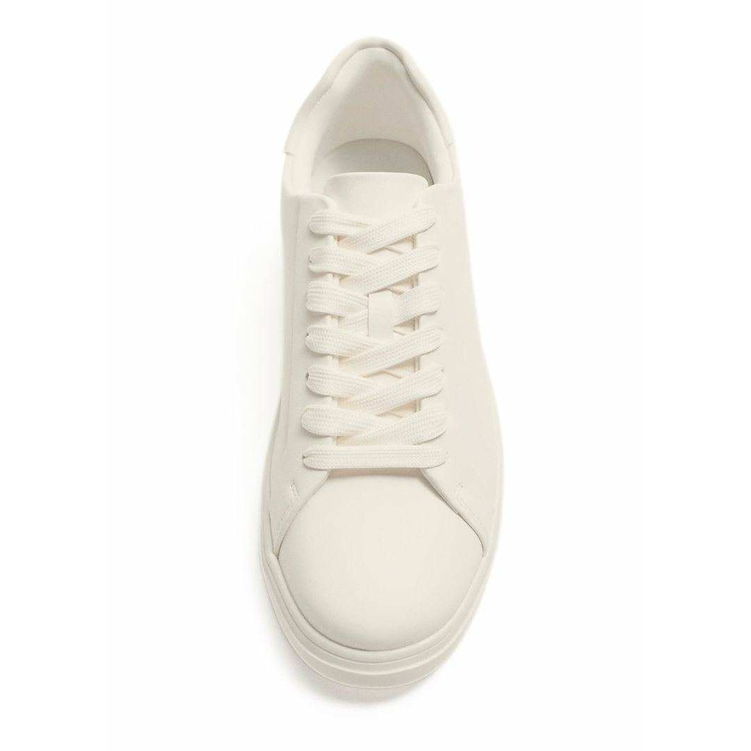 ZARA MONOCHROME CHUNKY SOLE SNEAKERS - BEIGE