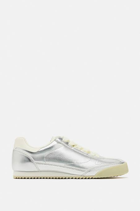 Zara metallic sneakers women