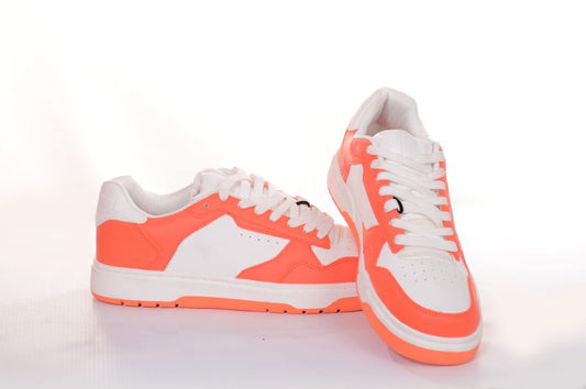 ZARA lowtop orange / white sneakers