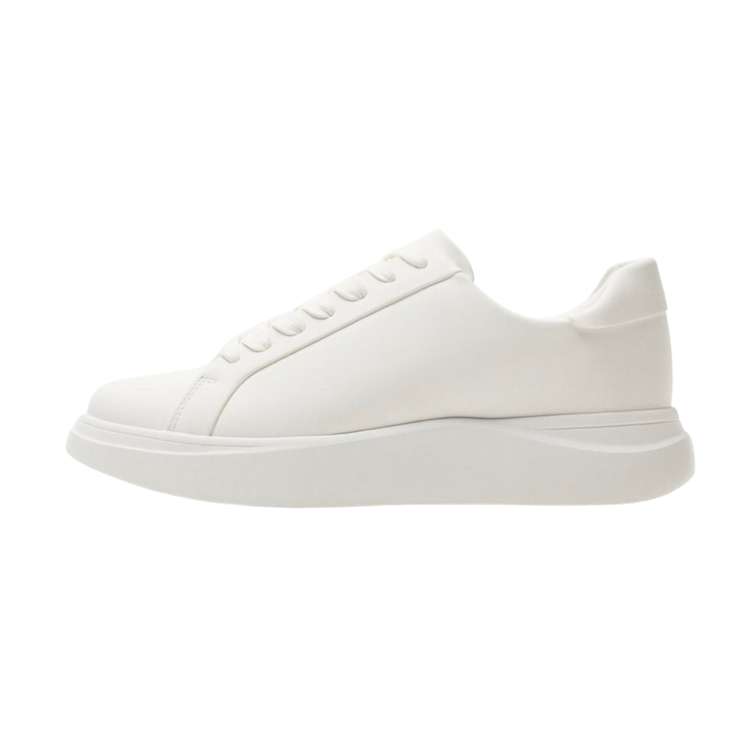 ZARA MONOCHROME CHUNKY SOLE SNEAKERS WHITE